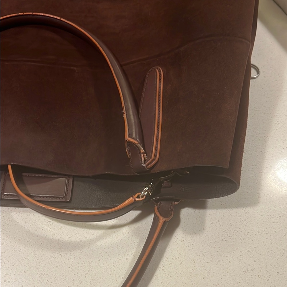 Coach Rich Burgundy Suede Tote - reasonable offers considered - Picture 7 of 9